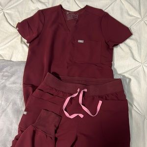 Burgundy Figs Scrub Set